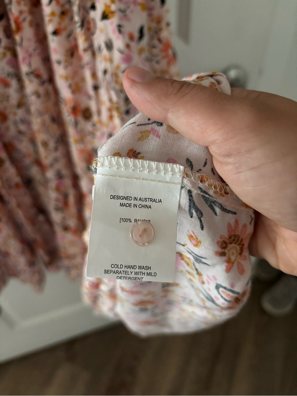 Petal and Pup Kelda Tiered Floral Maxi Dress Beige Cottagecore Extra Small - Picture 7 of 11